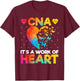 CNA It’s a Work of Heart - Love Heart Funny CNA Watercolor T-Shirt - T-Shirt | Maroon