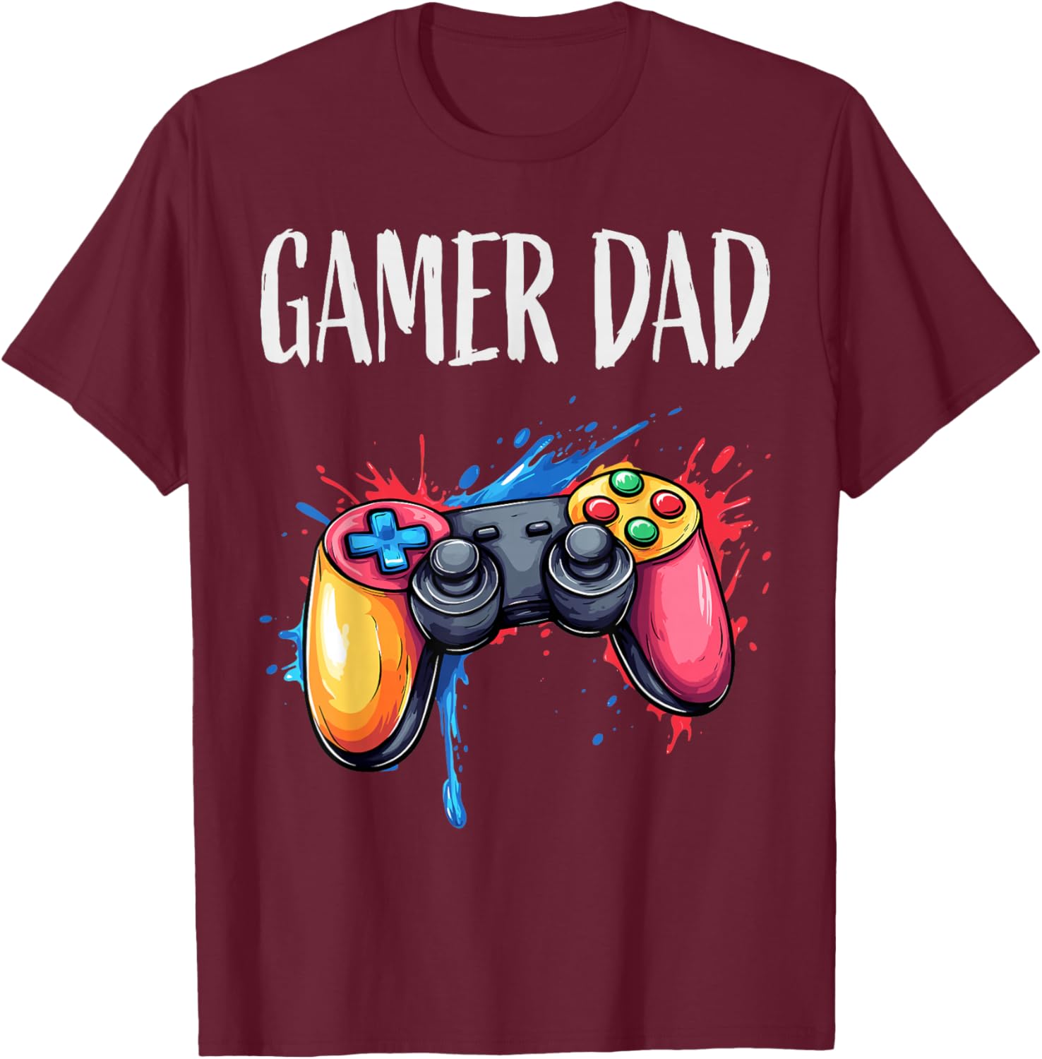 Gamer Dad T-Shirt - T-Shirt | Maroon
