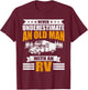 Never Underestimate An Old Man With An RV Camping T-Shirt - T-Shirt | Maroon
