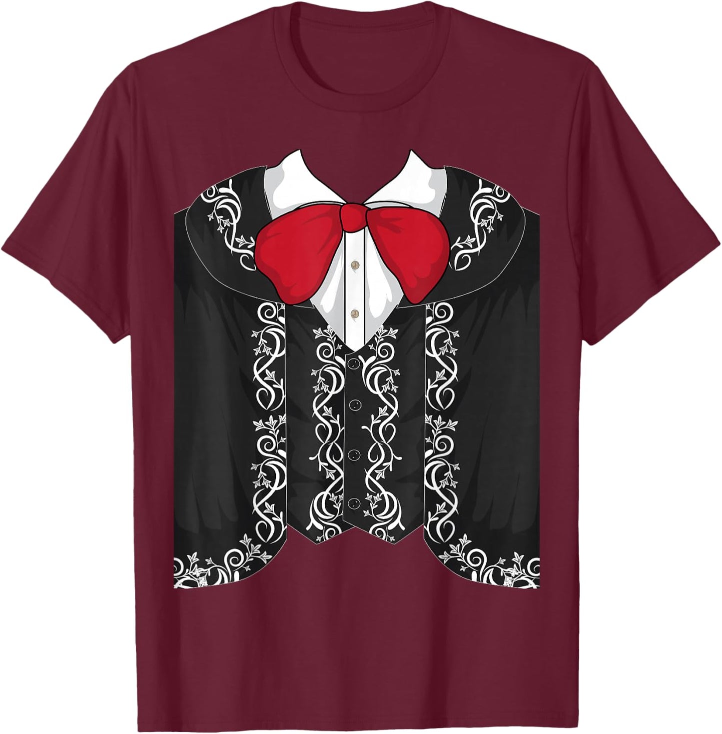 Mexican Mariachi Halloween Costume Shirt Cool Mariachi Gift T-Shirt - T-Shirt | Maroon