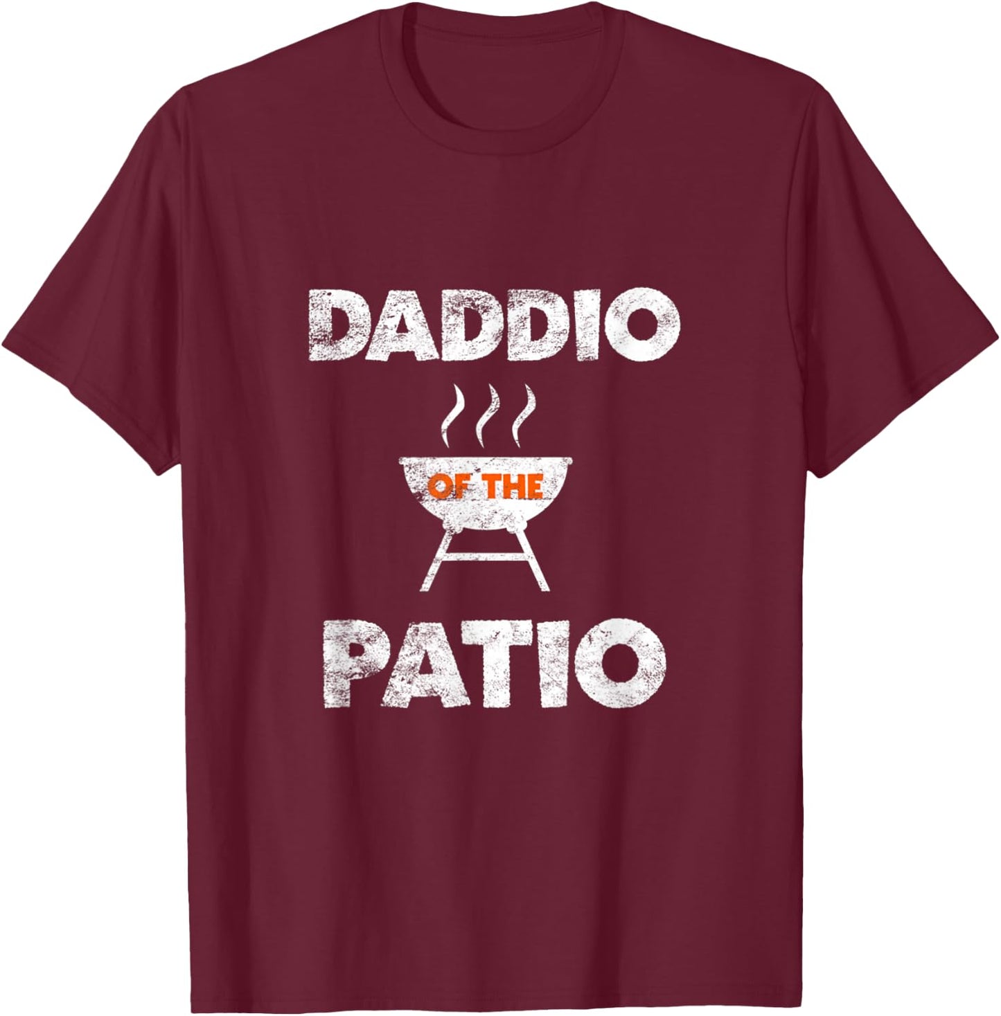 Daddio Of The Patio Grill Daddy BBQ Grilling July 4th Gift T-Shirt - T-Shirt | Maroon