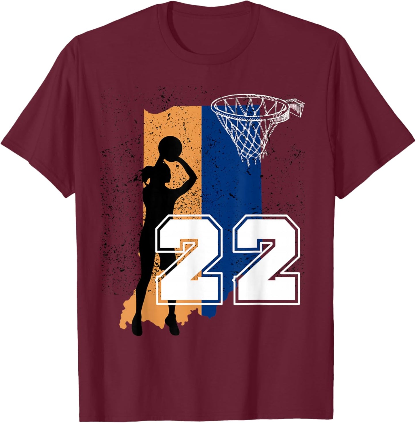 Basketball No 22 Women Basketball Jersey T-Shirt - T-Shirt | Maroon