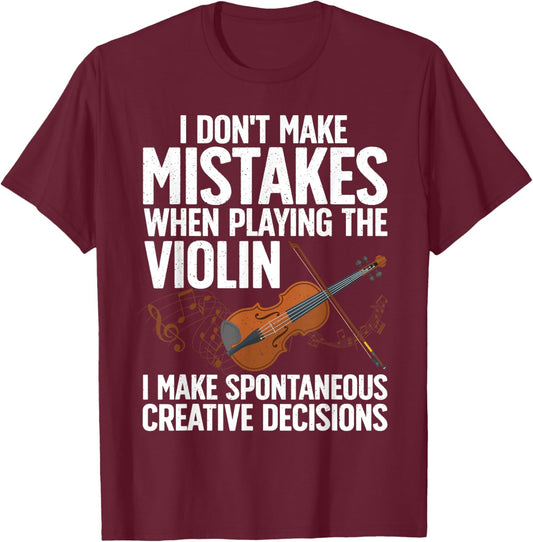 Funny Violin Design Women Orchestra Violin Player T-Shirt - T-Shirt | Maroon