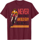 Never Underestimate An Old Guy On A Bicycle Funny Cycling T-Shirt - T-Shirt | Maroon