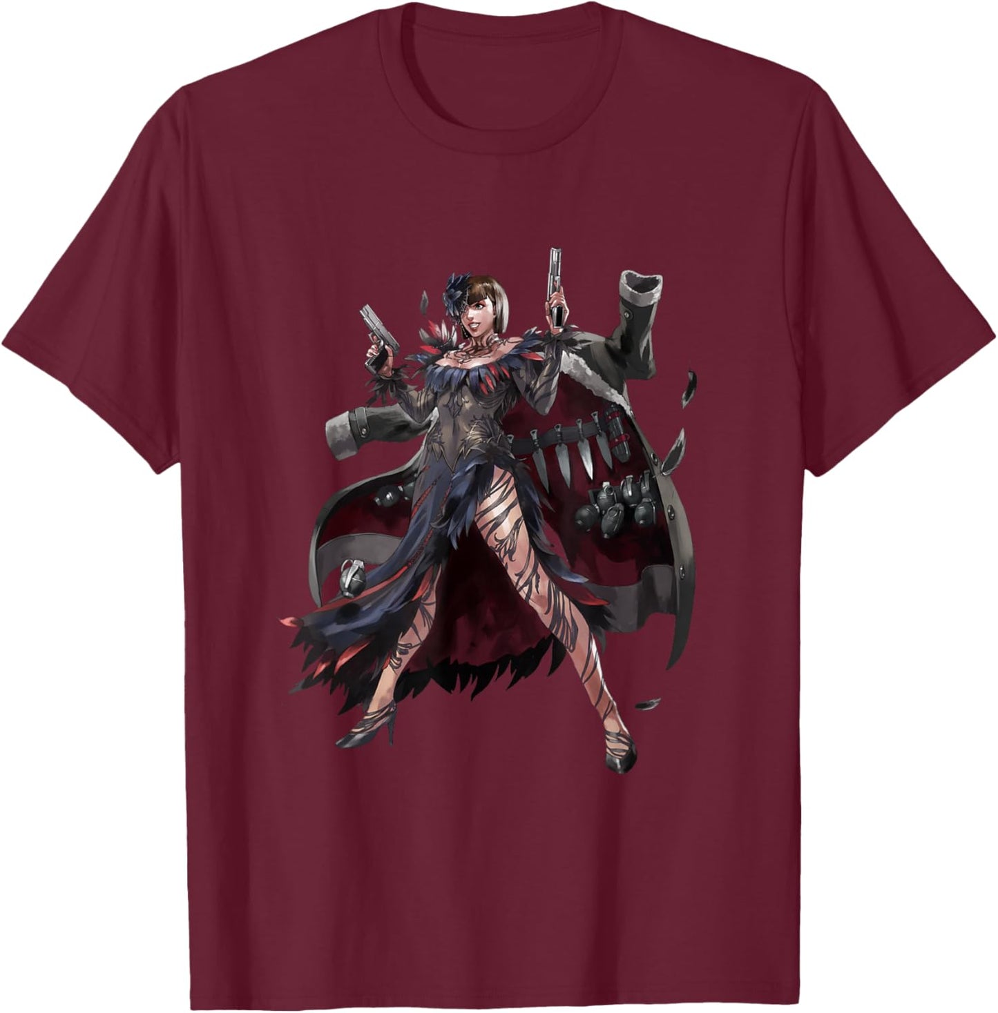 Bandai Namco Entertainment Inc. TEKKEN7 ANNA WILLIAMS 003 , Small, Black T-Shirt - T-Shirt | Maroon