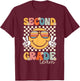 Second Grade Team Smile Retro 1st Day of School 2nd Grade T-Shirt - T-Shirt | Maroon