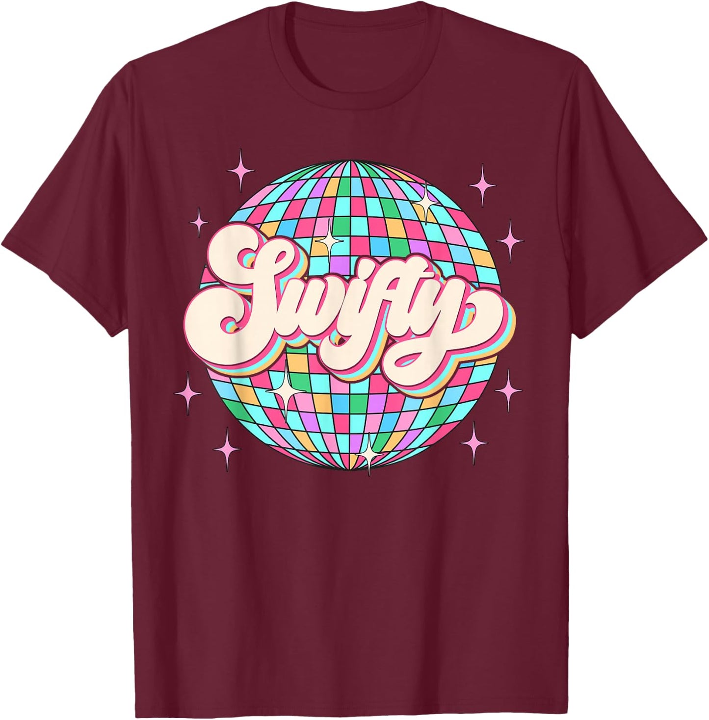 Taylor Personalized Name I Love Taylor Girl Groovy 70s Disco T-Shirt - T-Shirt | Maroon