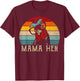 Funny Mama Hen Vintage Retro Chicken Mom Mother T-Shirt - T-Shirt | Maroon