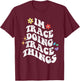 Retro Groovy Im Trace Doing Trace Things Funny Mother's Day T-Shirt - T-Shirt | Maroon