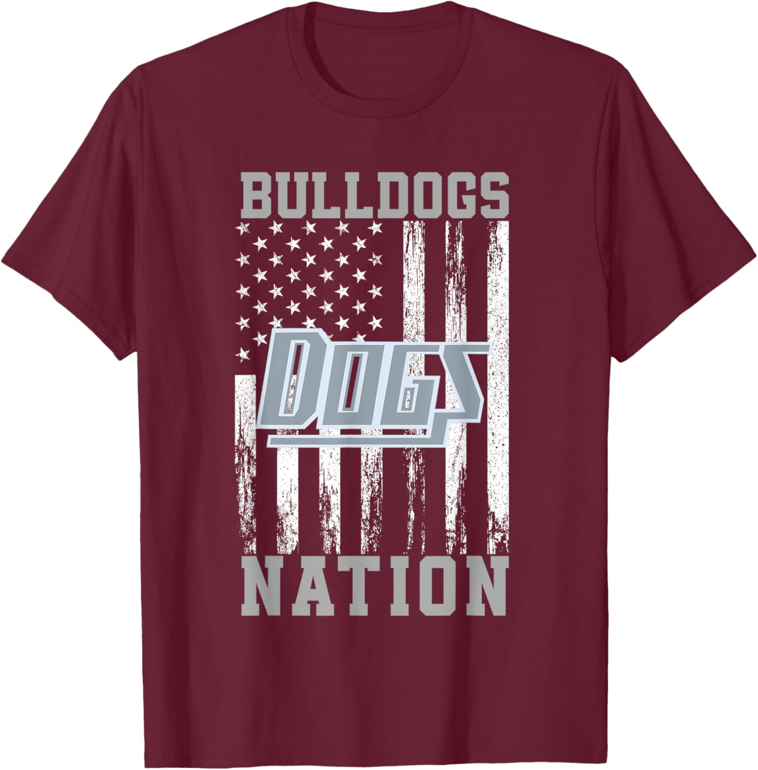 Edmond Memorial Bulldogs Logo Nation HS T-Shirt - T-Shirt | Maroon