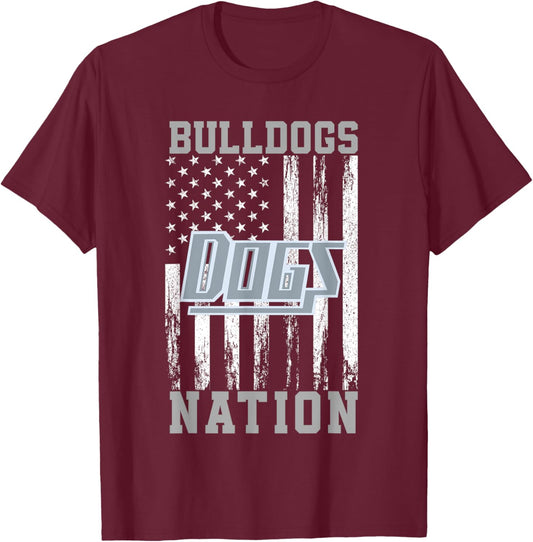 Edmond Memorial Bulldogs Logo Nation HS T-Shirt - T-Shirt | Maroon