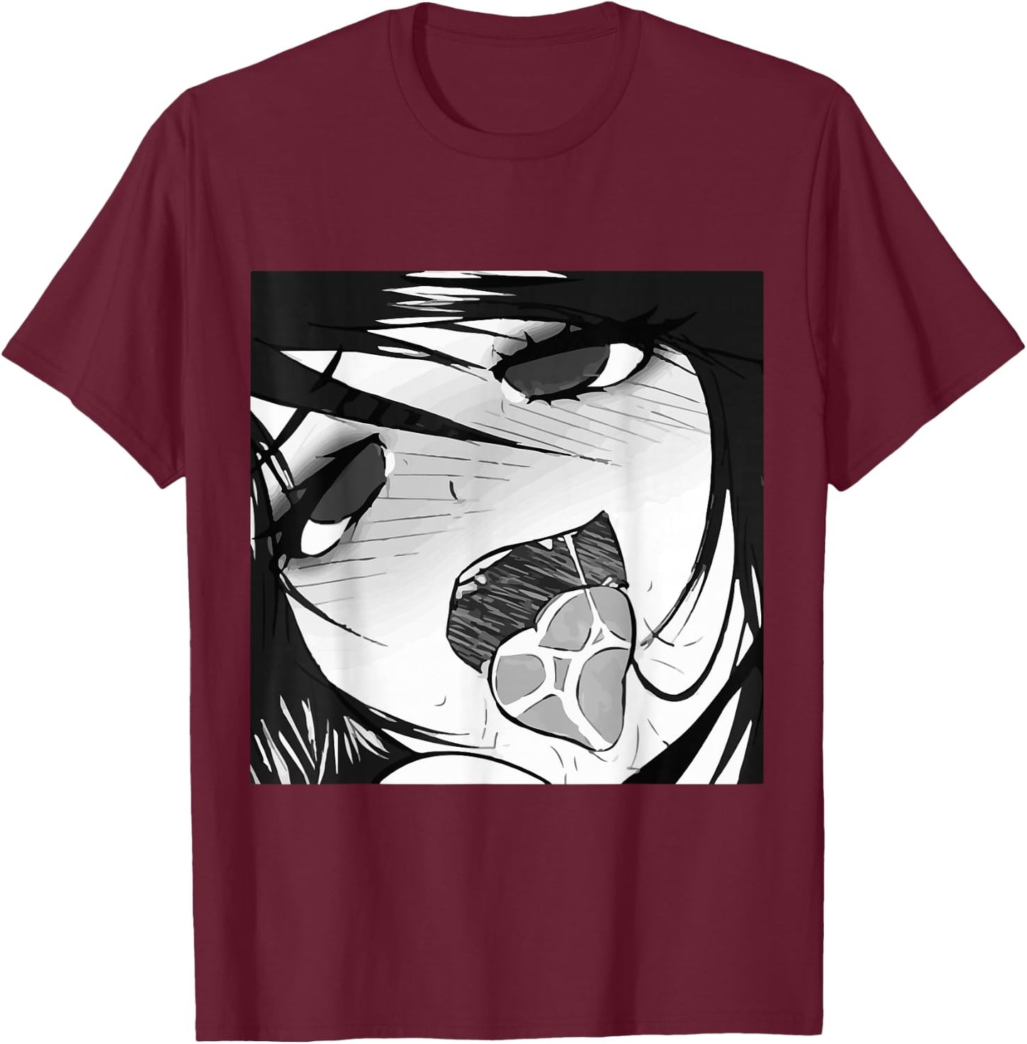 Ecchi Otaku Hentai Waifu Ahegao Girl Manga Anime T-Shirt - T-Shirt | Maroon