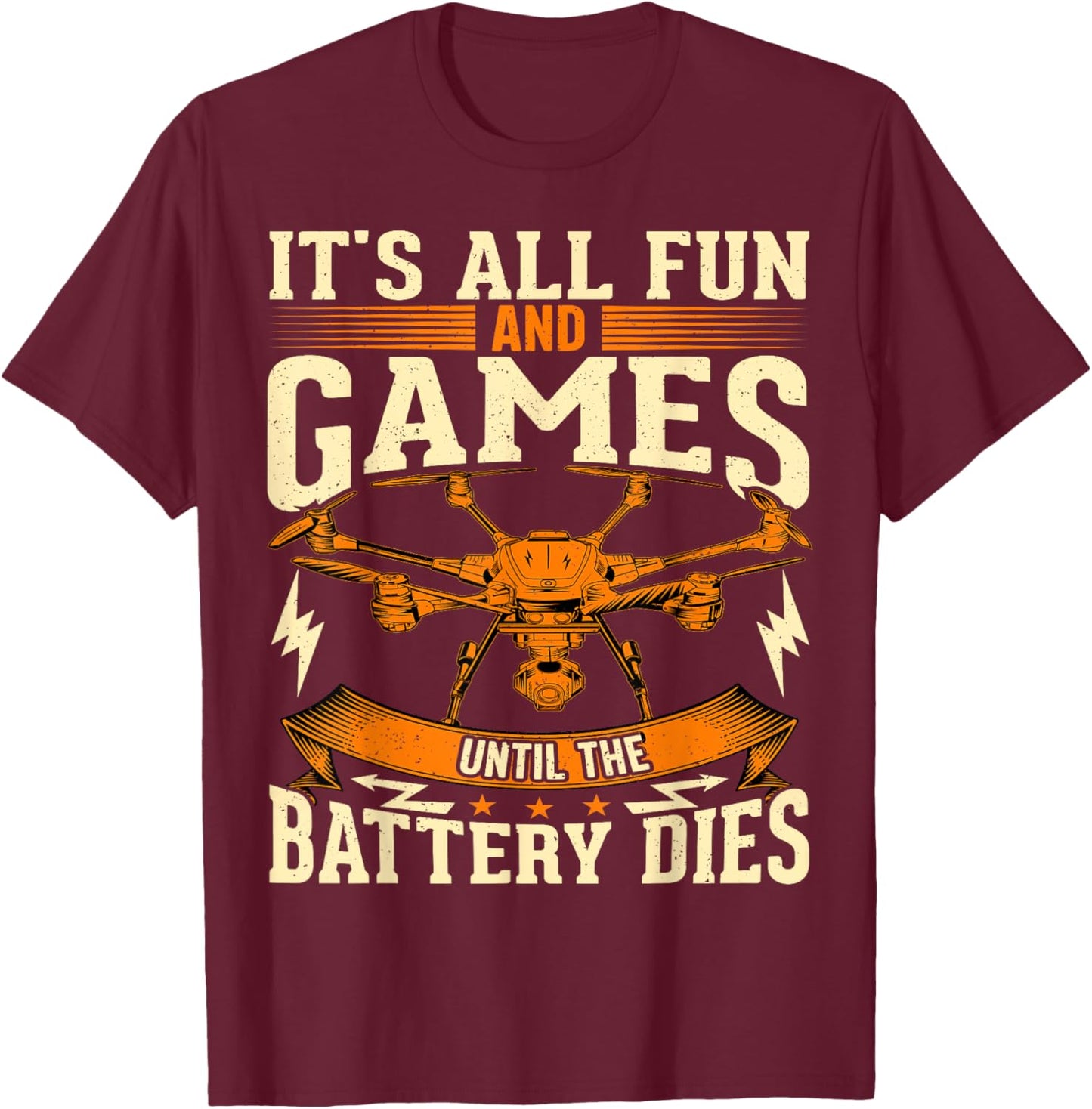 Certified Drone Pilot Life Funny Operator Dad FPV Quadcopter T-Shirt - T-Shirt | Maroon
