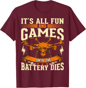 Certified Drone Pilot Life Funny Operator Dad FPV Quadcopter T-Shirt - T-Shirt | Maroon