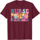 Nurse Practitioner Week Groovy Appreciation Day T-Shirt - T-Shirt | Maroon