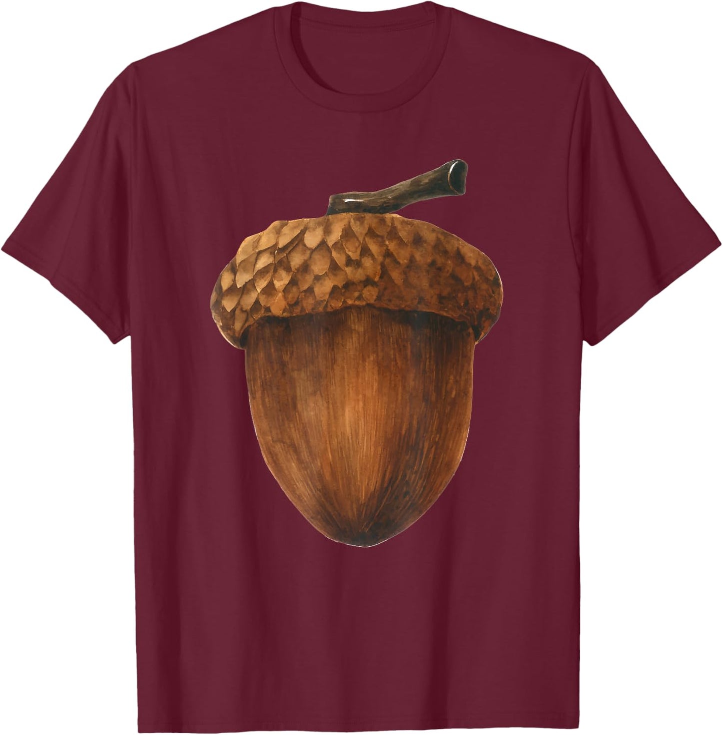 Big Acorn Costume Cute Easy Food Halloween T-Shirt - T-Shirt | Maroon