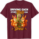22nd Wedding Anniversary Driving Each Other Nuts 22 Years T-Shirt - T-Shirt | Maroon