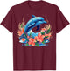 Dolphin Hawaiian T-Shirt - T-Shirt | Maroon