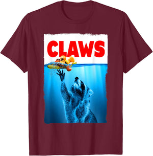Paws Claws Raccoon Trash Panda Parody T-Shirt - T-Shirt | Maroon