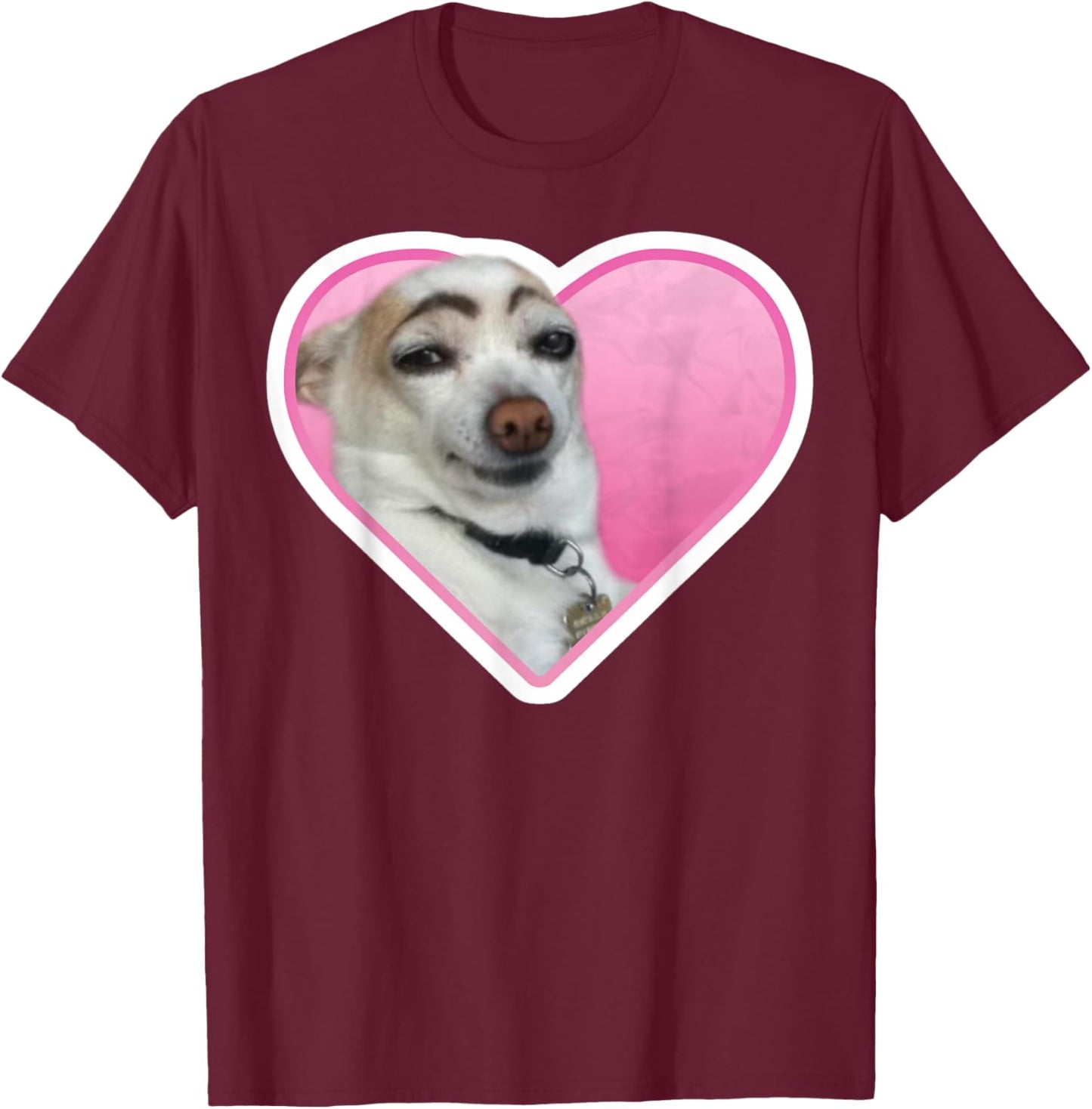 Eyebrow Doggo Meme Funny Internet Dog Women Kids T-Shirt - T-Shirt | Maroon