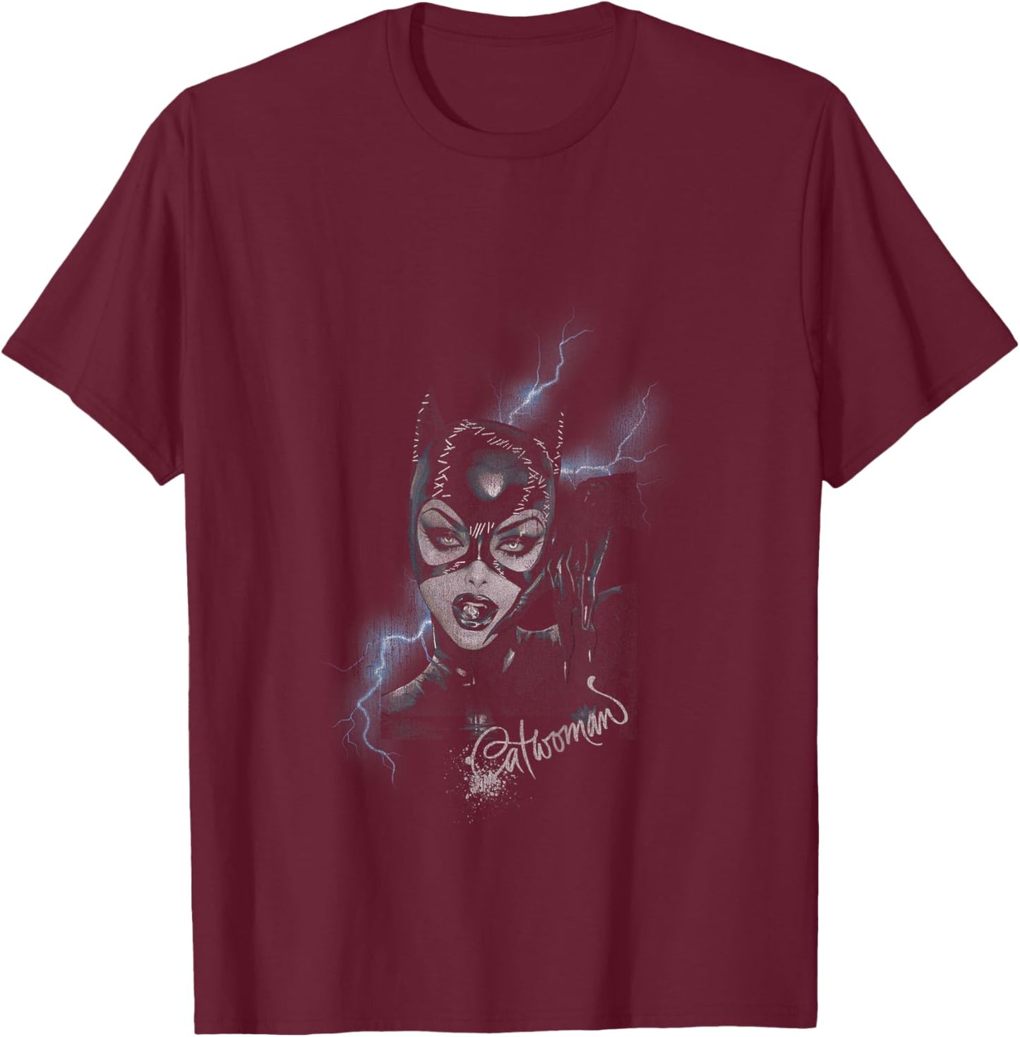 Kids Batman Catwoman Pose , Black, 2 T-Shirt - T-Shirt | Maroon