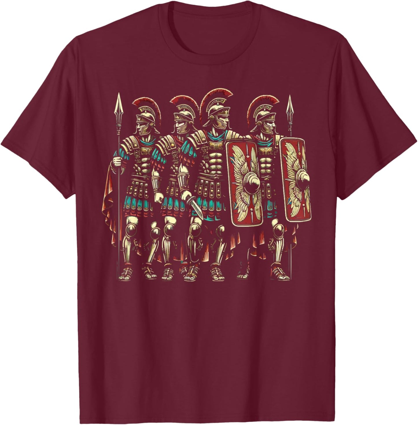 Roman Legionnaires Gladiator Ancient Rome Roman Empire T-Shirt - T-Shirt | Maroon