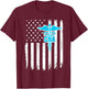 CNA USA Flag Certified Nursing Assistant Men T-Shirt - T-Shirt | Maroon