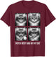 Voted Best Dad By My Cat Fathers Day Kitten Lover Feline T-Shirt - T-Shirt | Maroon