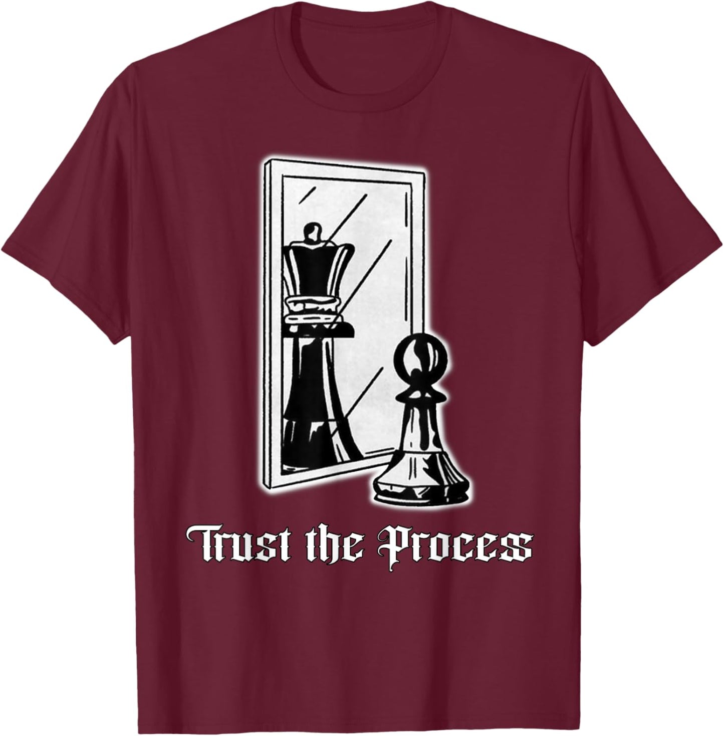 Trust the Process Chess King T-Shirt - T-Shirt | Maroon