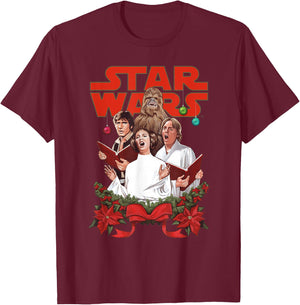 Star Wars Rebel Choir Funny Holiday T-Shirt - T-Shirt | Maroon