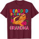 Bearded Dragon Grandma Floral Bearded Dragon Bow Tie Lover T-Shirt - T-Shirt | Maroon