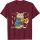 Mellophonist Musical Instrument Mellophone Player Cat T-Shirt - T-Shirt | Maroon