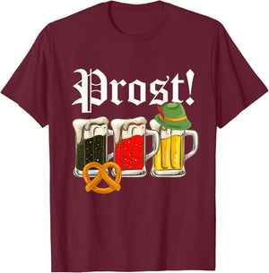 Cheers Beer Pretzel Lover Oktoberfest Festival 2019 Drinking T-Shirt - T-Shirt | Maroon