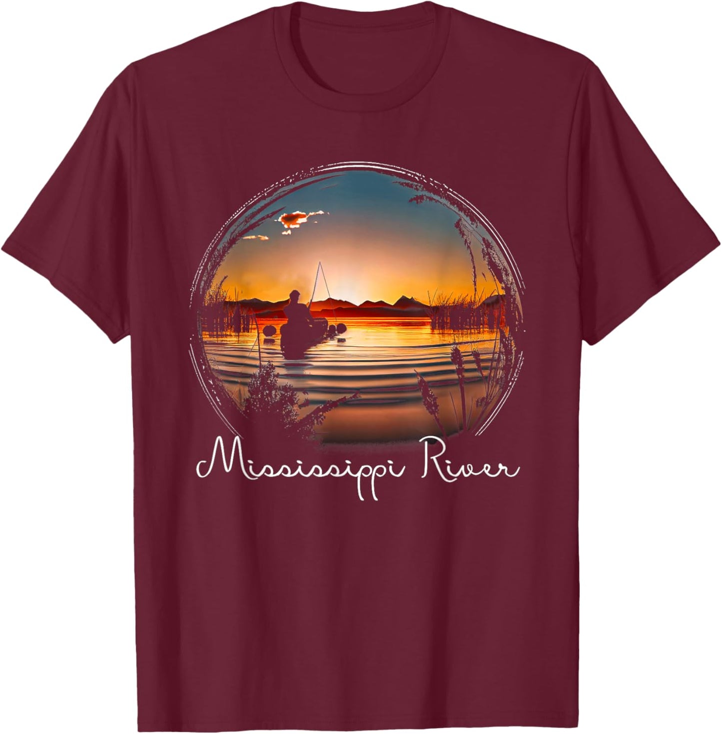 Mississippi River T-Shirt - T-Shirt | Maroon
