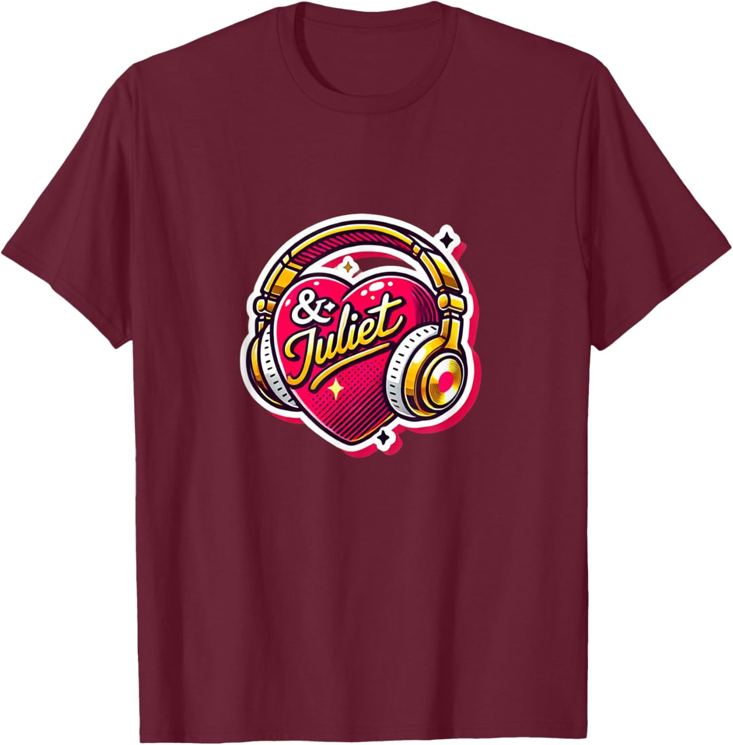 & Juliet Musical Theatre Heart Musicals T-Shirt - T-Shirt | Maroon