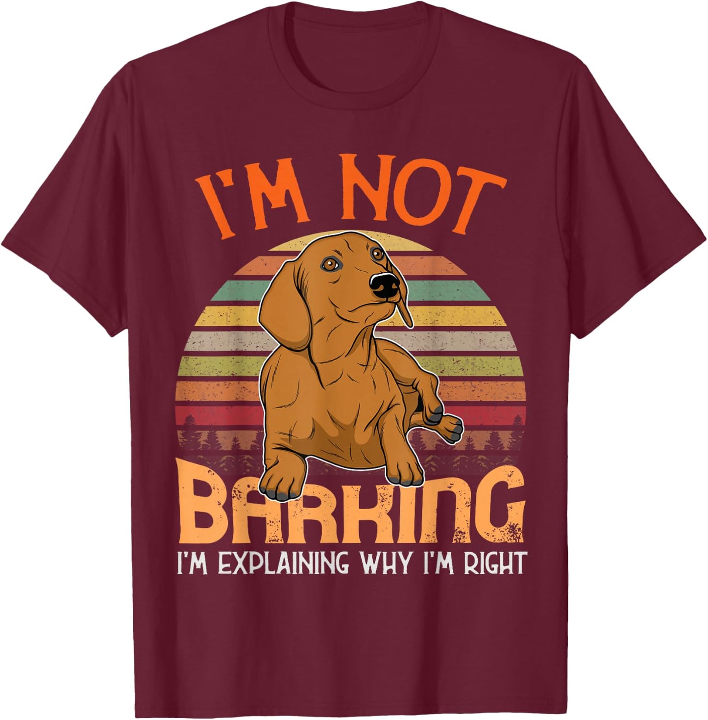 Dachshund Dachshund Teckel T-Shirt - T-Shirt | Maroon
