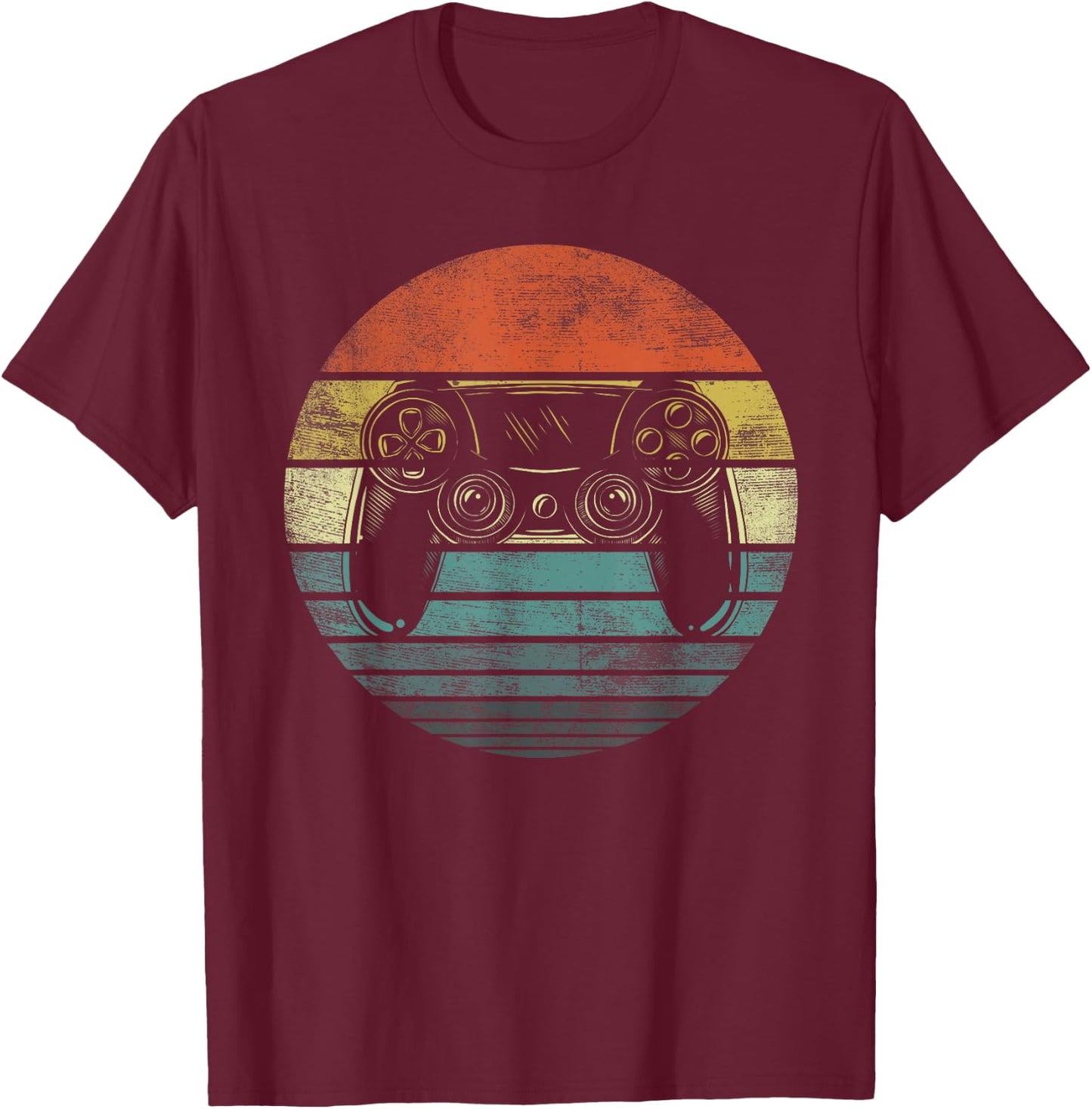 Video Gamer Gifts Funny Retro Video Game Controller Gaming T-Shirt - T-Shirt | Maroon