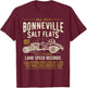Retro Bonneville Salt Flats Utah Vintage Hotrod Design T-Shirt - T-Shirt | Maroon