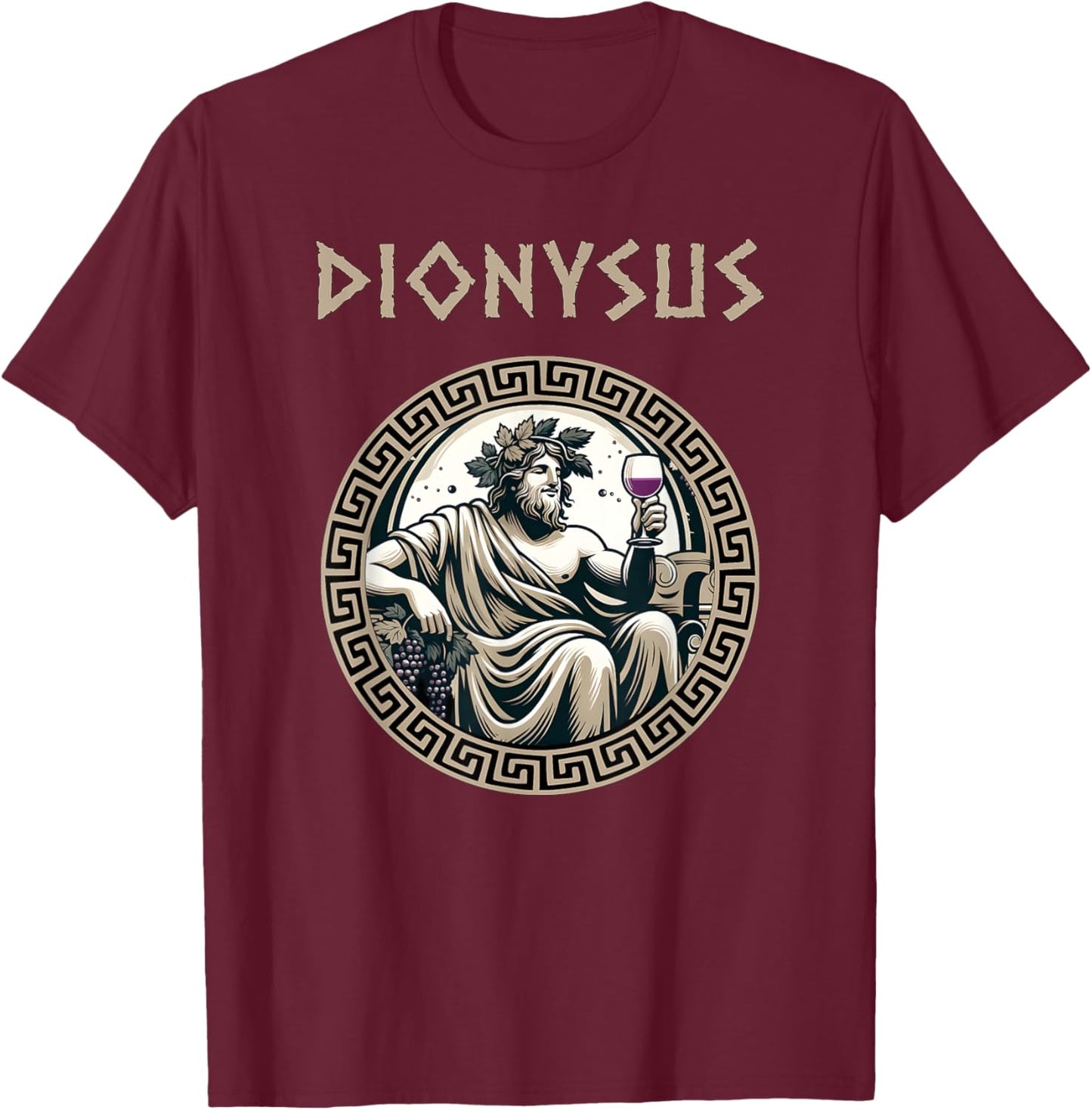 Dionysus Greek God T-Shirt - T-Shirt | Maroon