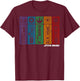 Star Wars Light Saber Rainbow Panels T-Shirt - T-Shirt | Maroon