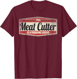 Funny Profession Quote Vintage Meat Cutter T-Shirt - T-Shirt | Maroon