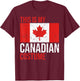 Vintage This Is My Canadian Flag Costume for Halloween T-Shirt - T-Shirt | Maroon