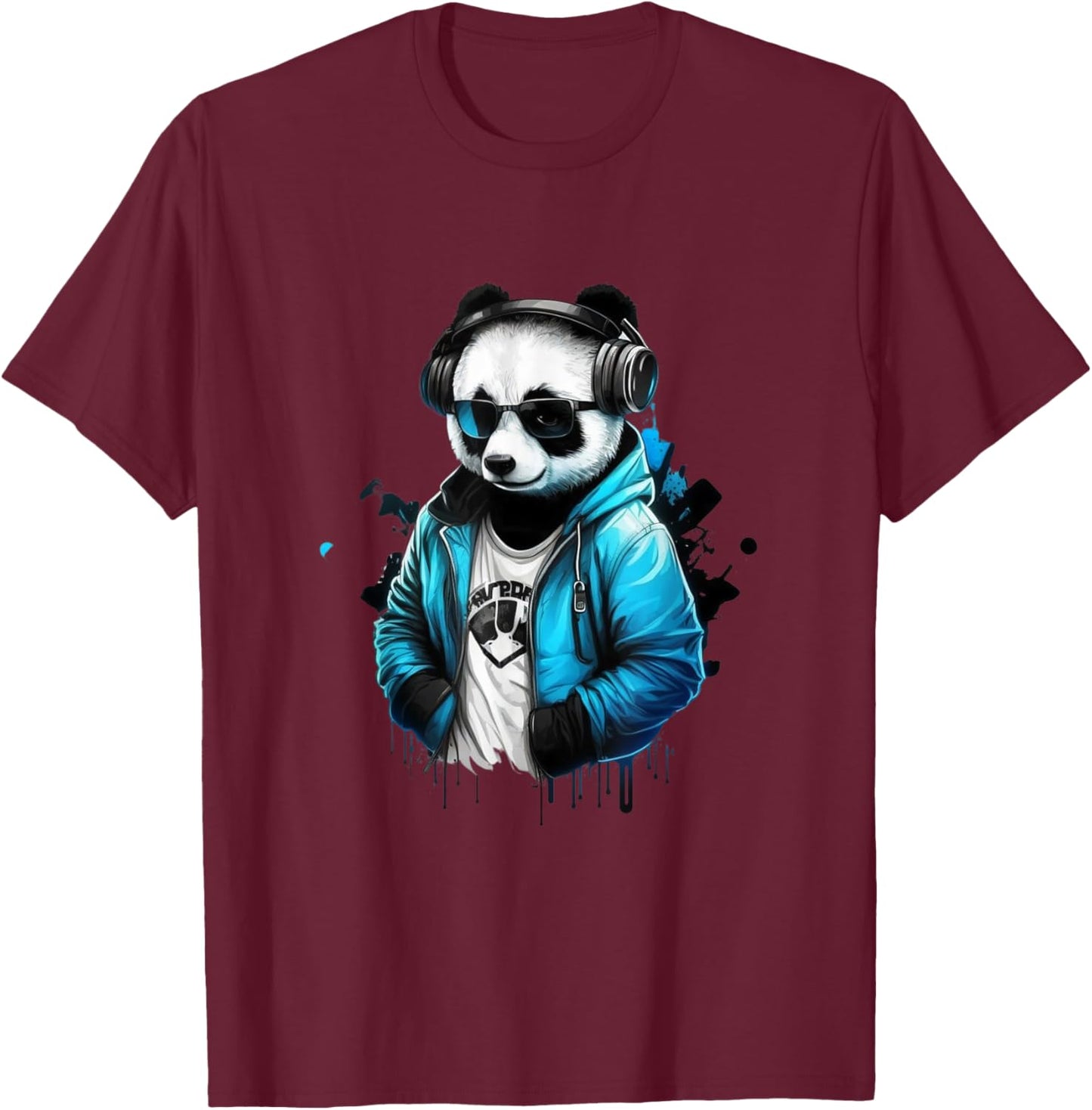 Panda Music DJ Controller Gaming Panda T-Shirt - T-Shirt | Maroon