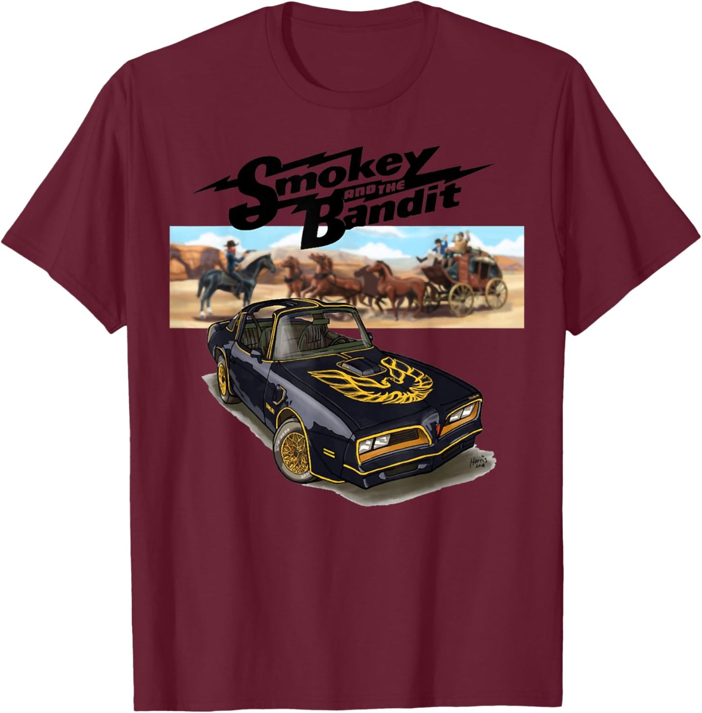 Bandit Trans Am WS6 4thgen 1977 1978 1970 Muscle Cars T-Shirt - T-Shirt | Maroon