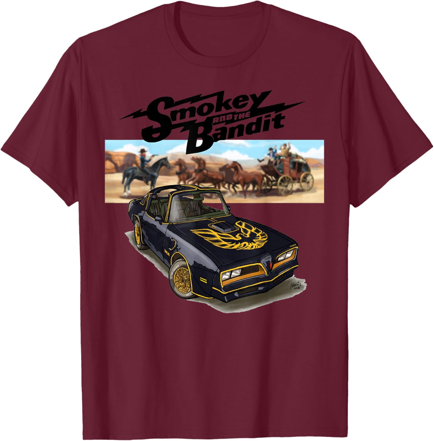 Bandit Trans Am WS6 4thgen 1977 1978 1970 Muscle Cars T-Shirt - T-Shirt | Maroon