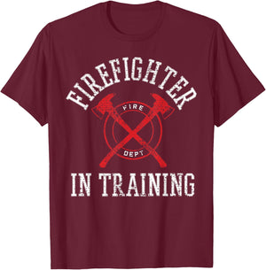 Firefighter In Training Vintage T-Shirt - T-Shirt | Maroon