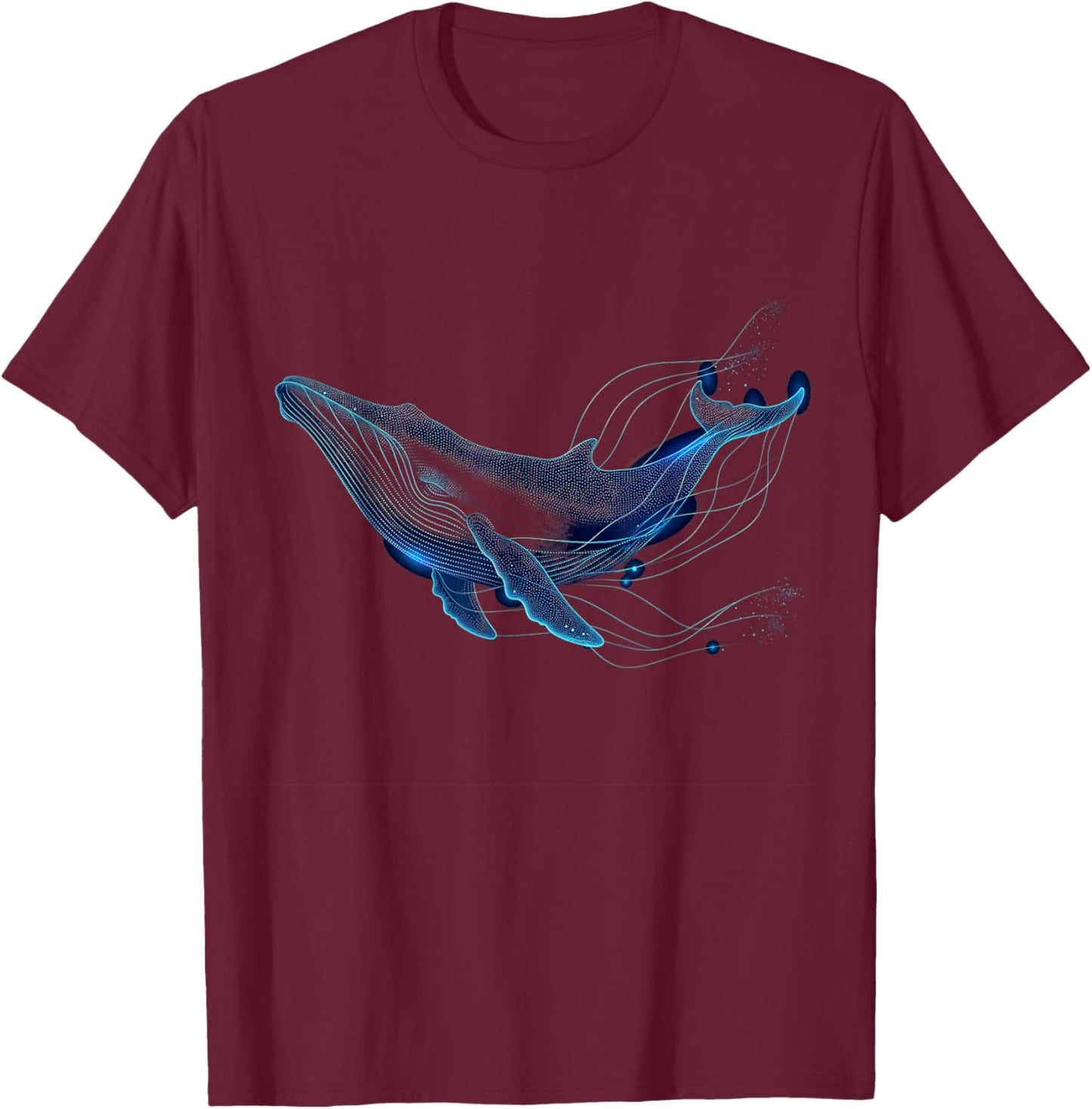 Blue Whale Humpback Whale Lover T-Shirt - T-Shirt | Maroon