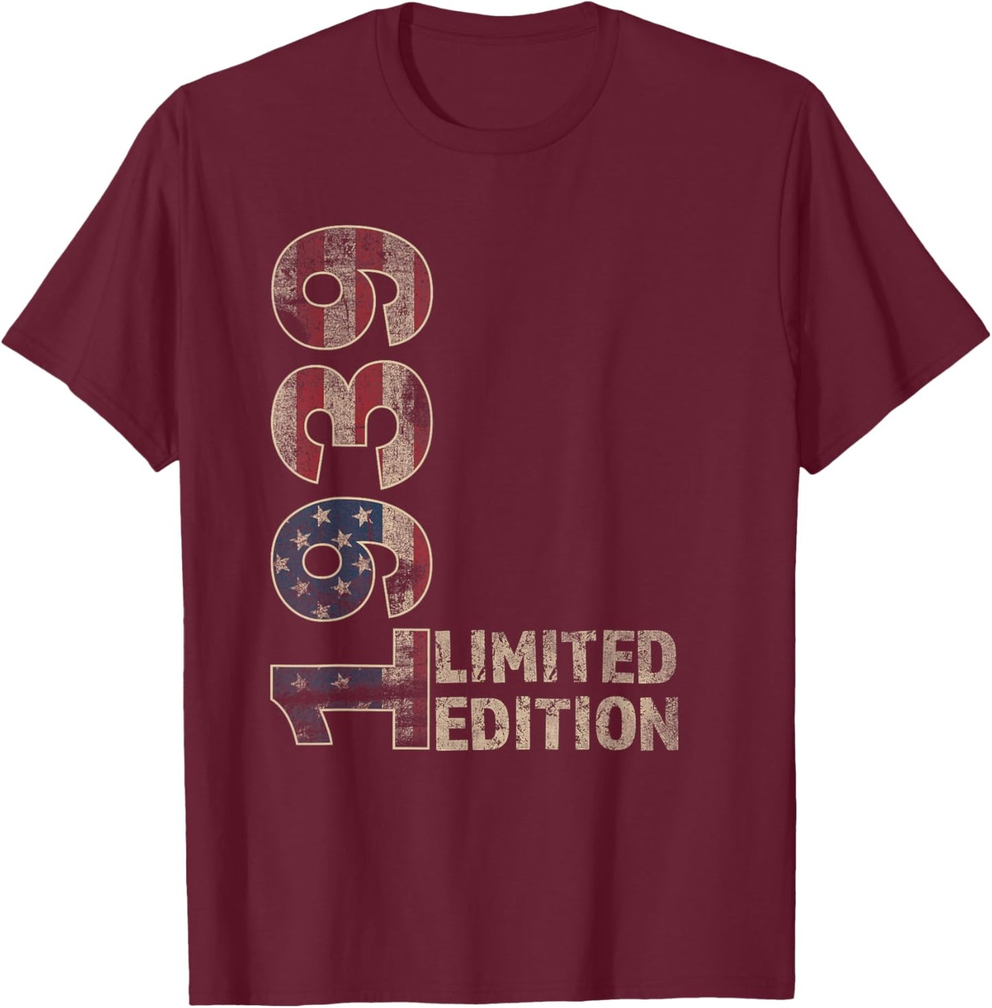 86th Birthday Gift men Vintage born 1939 turning 86 Year Old T-Shirt - T-Shirt | Maroon