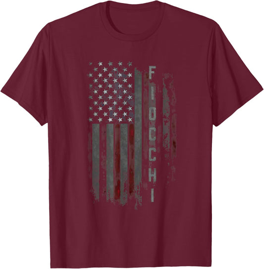 Fiocchi Family American Flag T-Shirt - T-Shirt | Maroon