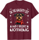 Cute Jagdterrier Dog Christmas On The Naughty List and I Women T-Shirt - T-Shirt | Maroon